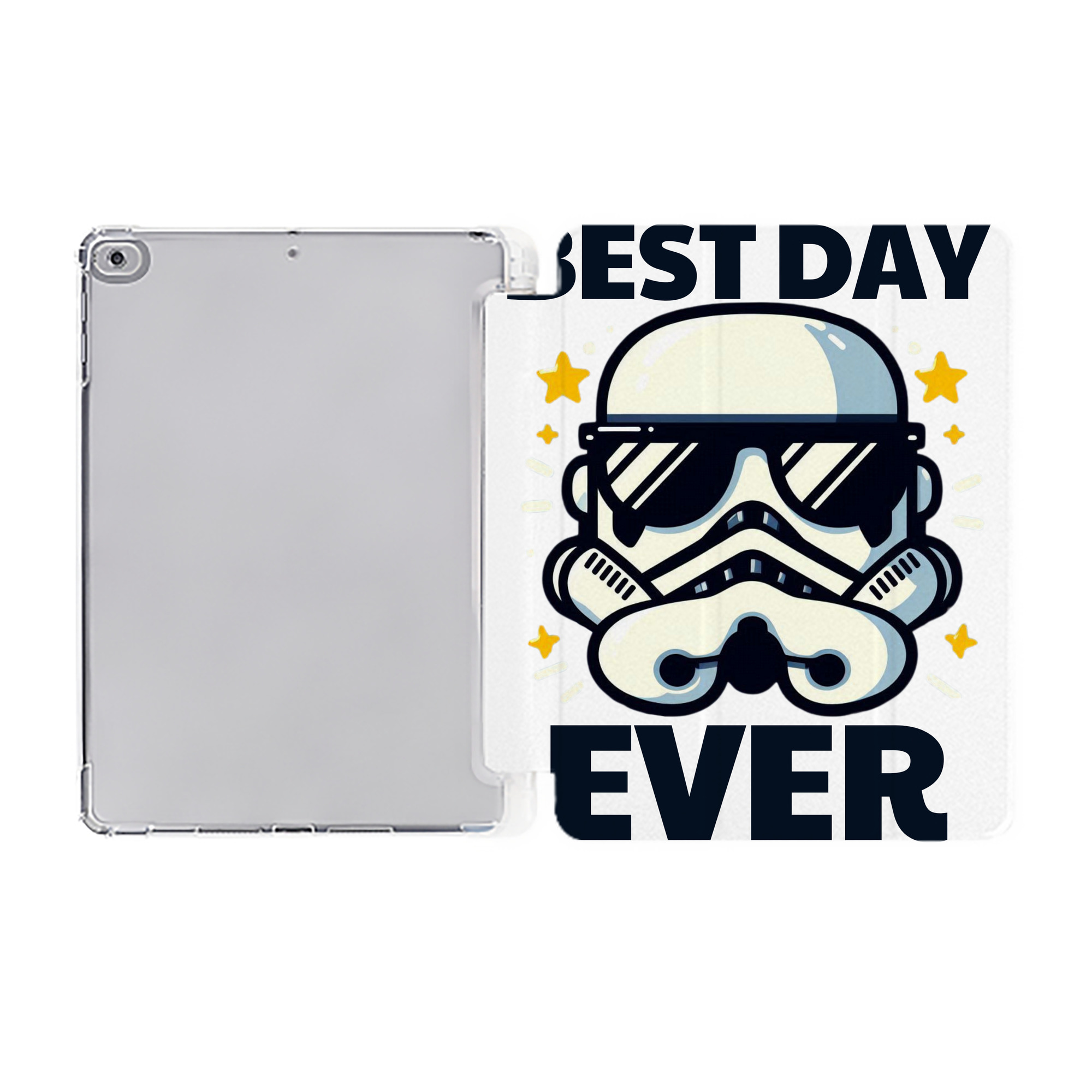 （画像用） スター・ウォーズ Star Wars IPad ケース ペン収納付き 三つ折りスタンド PUレザー×シリコン 対応機種9.5/10.5/10.9インチ